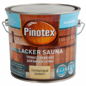 Лак для бань и саун Pinotex Lacker Sauna 20 д/внутр. работ (полуматовый) 1л