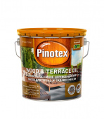 АКЦИЯ! Масло для террас Pinotex Wood&Terrace Oil бесцветное 2.7 л