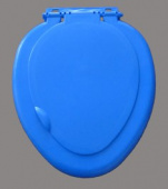 Сидение д/унитаза овал, синее (Беларусь)