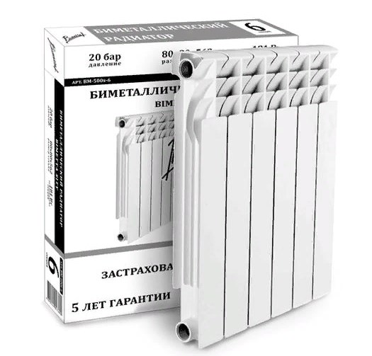 Радиатор биметалл BIMETTA CITY 500/80 12 секц.