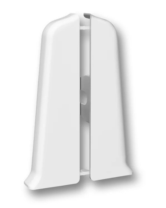 Торцевые (пара) для плинтуса Деконика 001 белый с к/к 70 мм