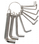 Набор ключей SPARTA  HEX 15х10х10шт. никелированный на кольце