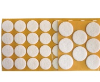 Набор пунктов фетровых самоклеящихся круглых белых (40 шт) fix-o-moll