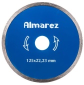 Диск отрезной алмазный мокрый рез 125х22,23мм "Almarez" Керамика
