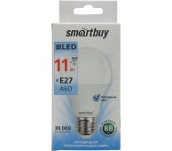 Лампа светодиодная A60-11W-220V-4000K-E27 (белый свет) Smartbuy
