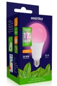 Лампа для растений E27 17W фито, красно-синий, 22,5 мкмоль/c Smartbuy FITO