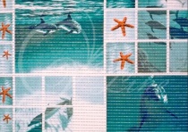 Коврик мерный ПВХ-Фотопечать 0,65х15м(цена за 1 метр) дельфины