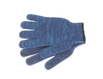 Перчатки трикотажные усиленные синие, гелевое ПВХ-покрытие Сибртех