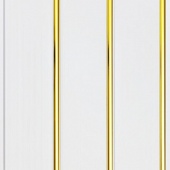 Панель ПВХ 3000*20*8 мм. рифленая 3 полосы золото
