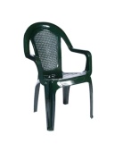 Кресло пластмассовое зеленое