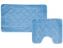 Коврик для ванной 50х80см, 2пр., "HomeElit" CLASSIC,  голубой