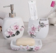 Набор аксессуаров для ванной комнаты «Орхидея», 3 предмета